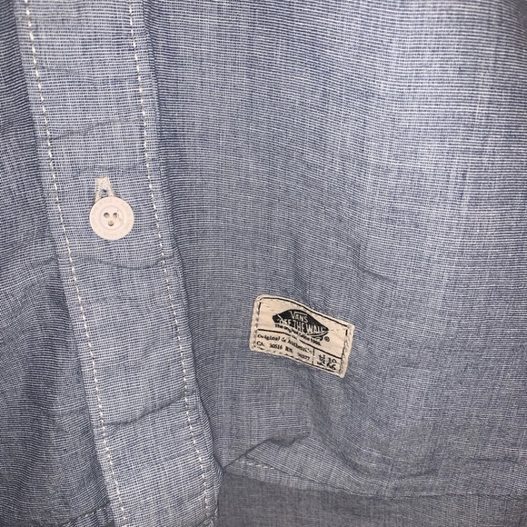 Van’s casual denim button up shirt small - Picture 5 of 6